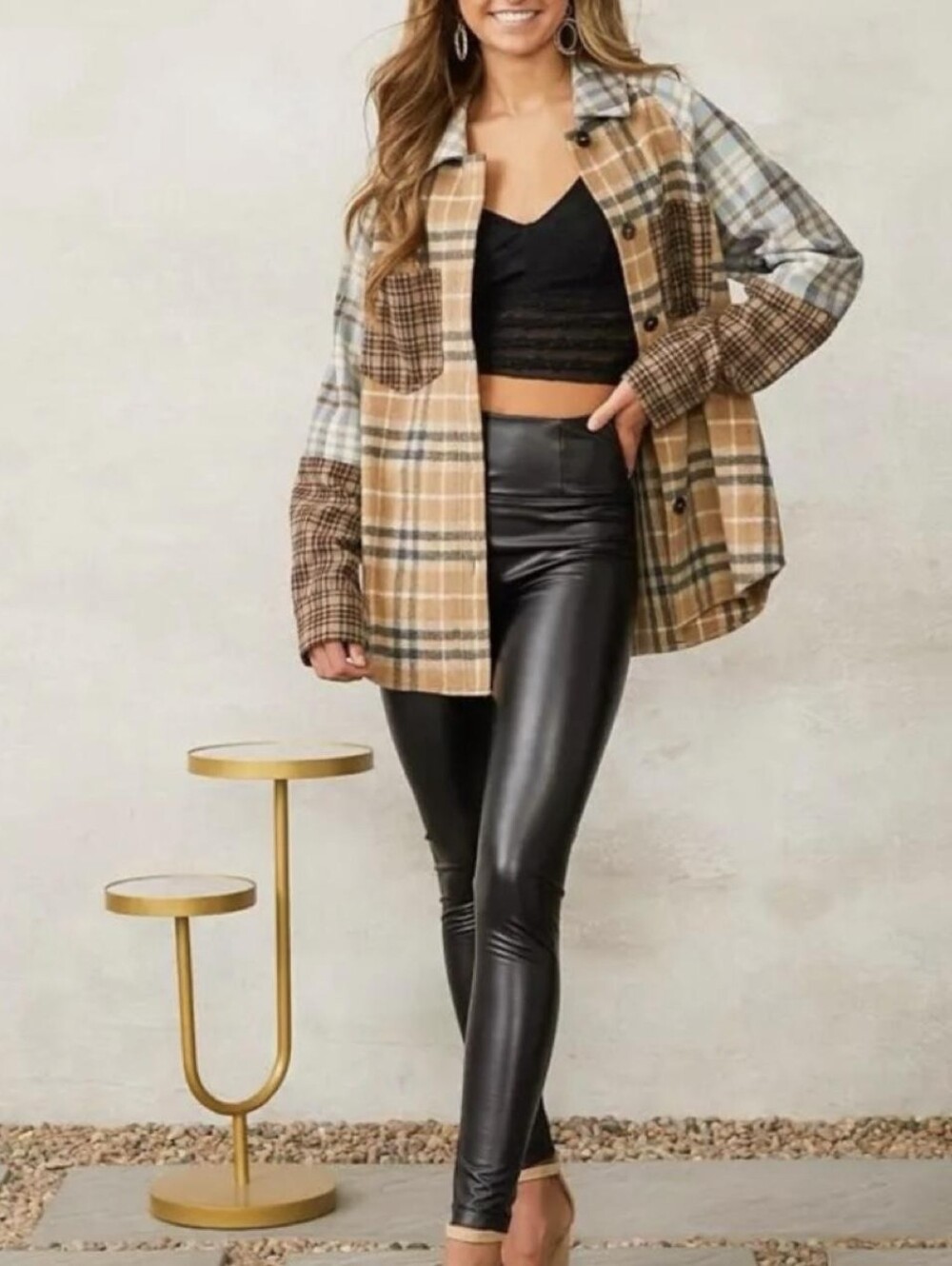 Black Faux Leather High Waisted Leggings
